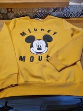 Disney Merchandise Mickey Mouse Jumper Yellow XS Chest: 20"