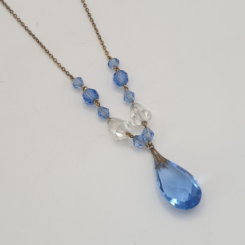 Vintage blue czech glass - vintage,