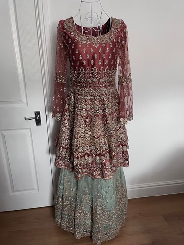 Desi burgundy mint bridal