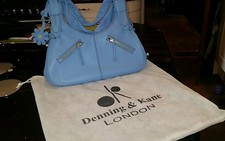 Ladies blue handbags leather