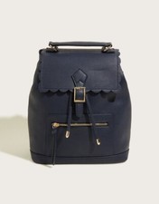 New With Tags Monsoon Navy Blue Scallop Detail Backpack Rucksack Bag