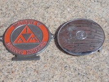 Institute of Advanced Motorists Vintage Car Badge & St Christopher Cover
