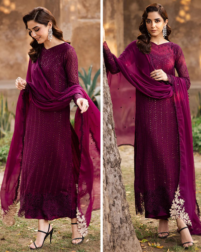 Pakistani women chiffon - pakistani,