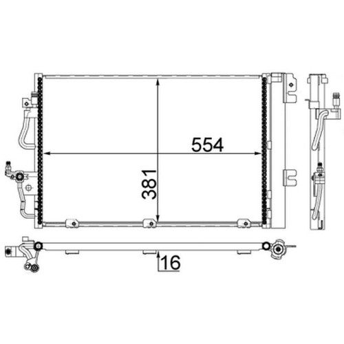 Mahle condenser for vauxhall - for,