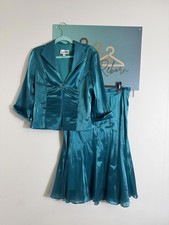 Joseph Ribkoff Teal Satin