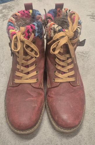 Pavers ladies size burgundy - pavers, 5