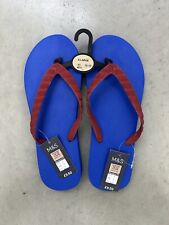M&S Mens Blue Flip Flops - UK12 / US13 / EU47 - Free Next Day Ship ✅
