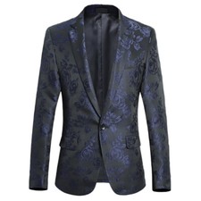 Men's Floral Jacquard Suit