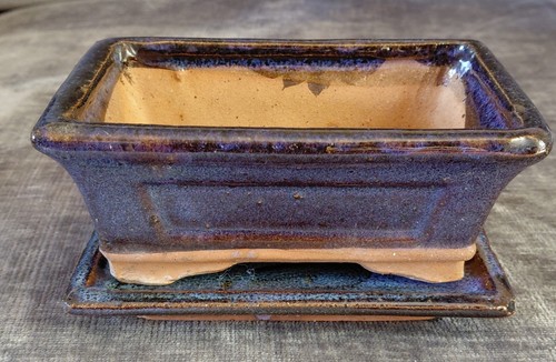 Ceramic bonsai pot - , with