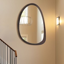 Industrial Wood Wall Mirror