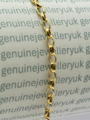 9ct yellow gold - oval, belcher