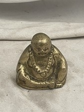 Vintage brass miniature buddha - miniature,