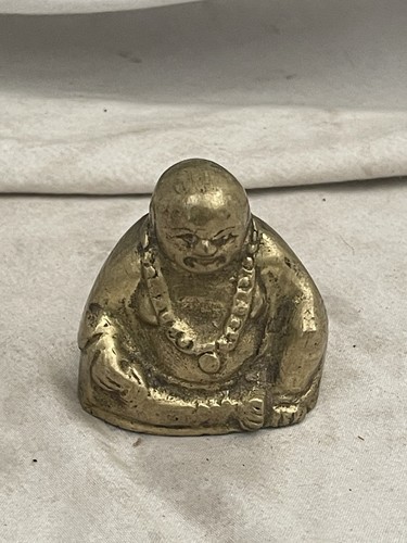 Vintage brass miniature buddha - vintage,