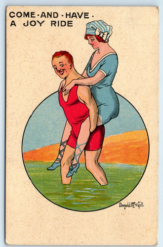 Postcard donald mcgill come - postcard,