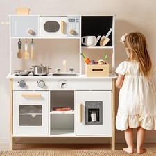 Wooden Kids Play Kitchen w/