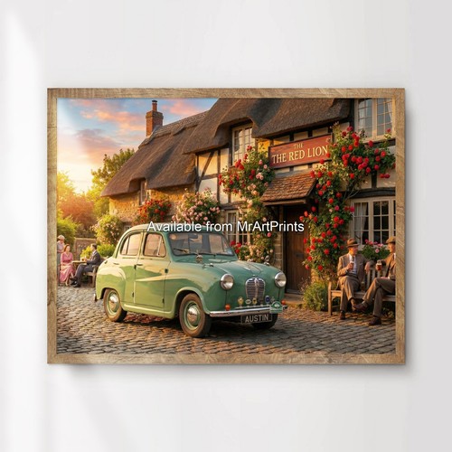 Austin a30 car poster 1950s - a30,