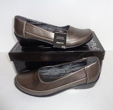 Ladies Womens Pewter Shoes Low