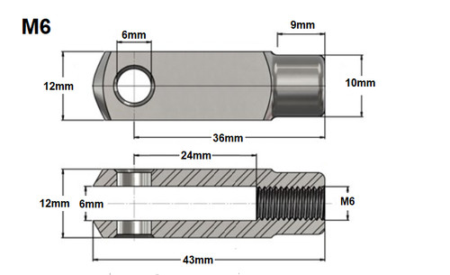 Clevis fork yoke long joint - long,