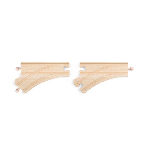 Bigjigs rail wooden - wooden, curved