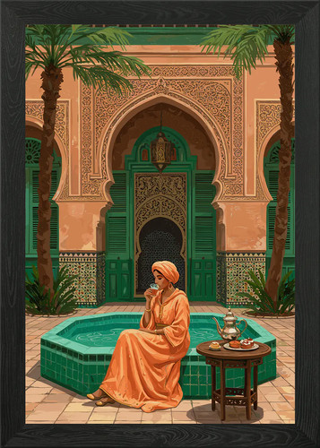 Moroccan woman drinking - moroccan,