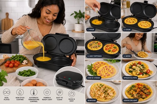 Dual omelette maker - xl,