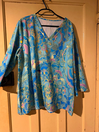 Women blue paisley - women’s, tunic