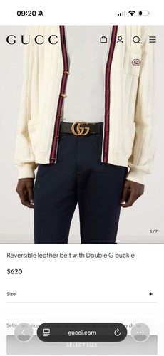 Gucci reversible leather belt - gucci,