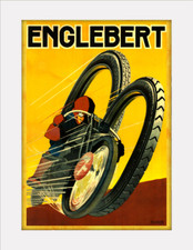ENGLEBERT Tyres Advert Vintage style Print Mounted or Framed FREE POST UK MADE