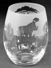 HIPPO Frieze Boxed 36cl Crystal Stemless Wine / Water Glass