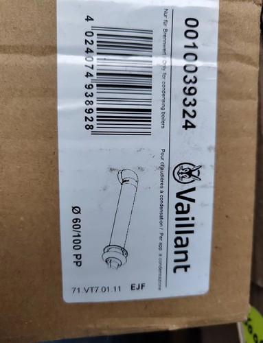 Vaillant horizontal flue - horizontal,
