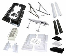 Solar Panel White Black Mounting Bracket Sets & Adjustable Kits Caravan RV Boat