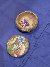 Vintage Antique Worry Dolls In Round Wooden Trinket Box With Lid Loft Find Lot