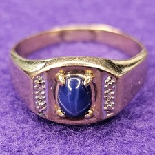 Men's Star Sapphire & 10K