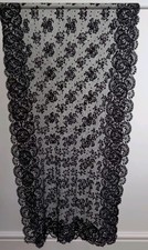 Antique black chantilly lace - antique,