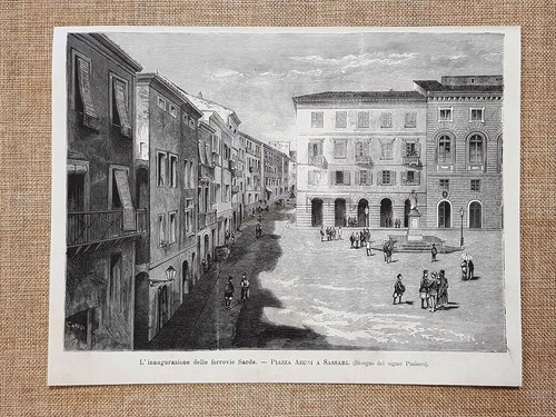 Sassari 1880 piazza azuni - 1880,