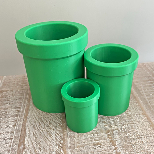 Mario pipe style green - green, plastic