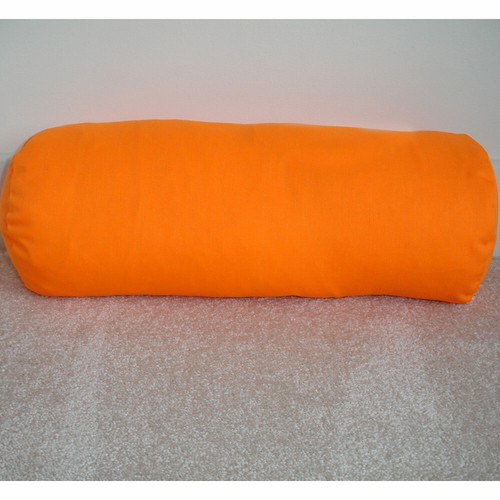 Orange bolster cover round - bolster,
