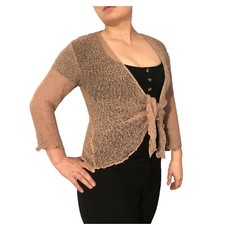 Womens Open Front Tie Up Shrug