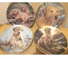 4 Labrador Dog Collectors Plates  Excel Cond