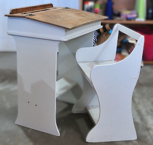 Vintage child writing desk - desk, &