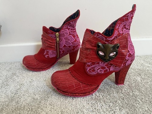 Irregular choice miaow red zip - irregular,