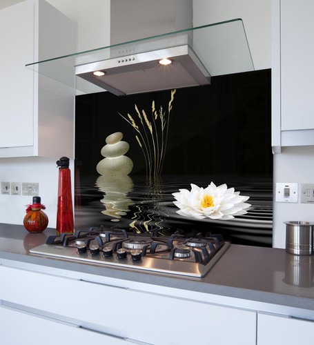 Printed glass kitchen - printed,