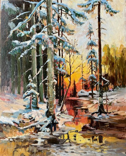 Figurative art landscape oil - landscape,