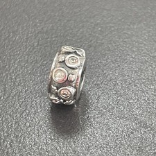 Truth Charm Clear Stones Spacer Silver