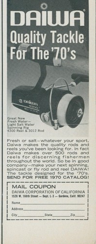 1970 daiwa spinning - daiwa,