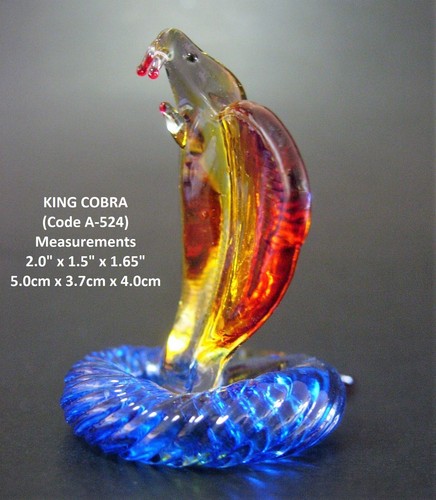 Glass king cobra ornament hand - cobra,