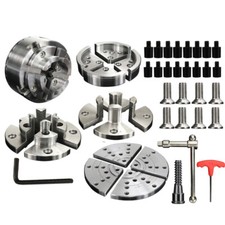 4 Jaw Wood Lathe Chuck Set Self-Centering 3.75 Inch 1 x 8TPI Thread Woodturning