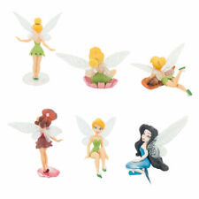 6Pcs Disney Princess Tinkerbell Fairy Figure Fairies Cake Topper Decor Toy Gift