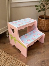 Kids wooden step stool pink - kids,