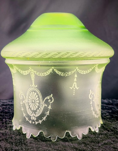 Antique satin frosted green - antique,